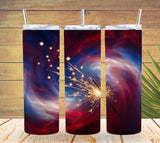 Patriotic Sparkle 4th of July Tumbler  *838