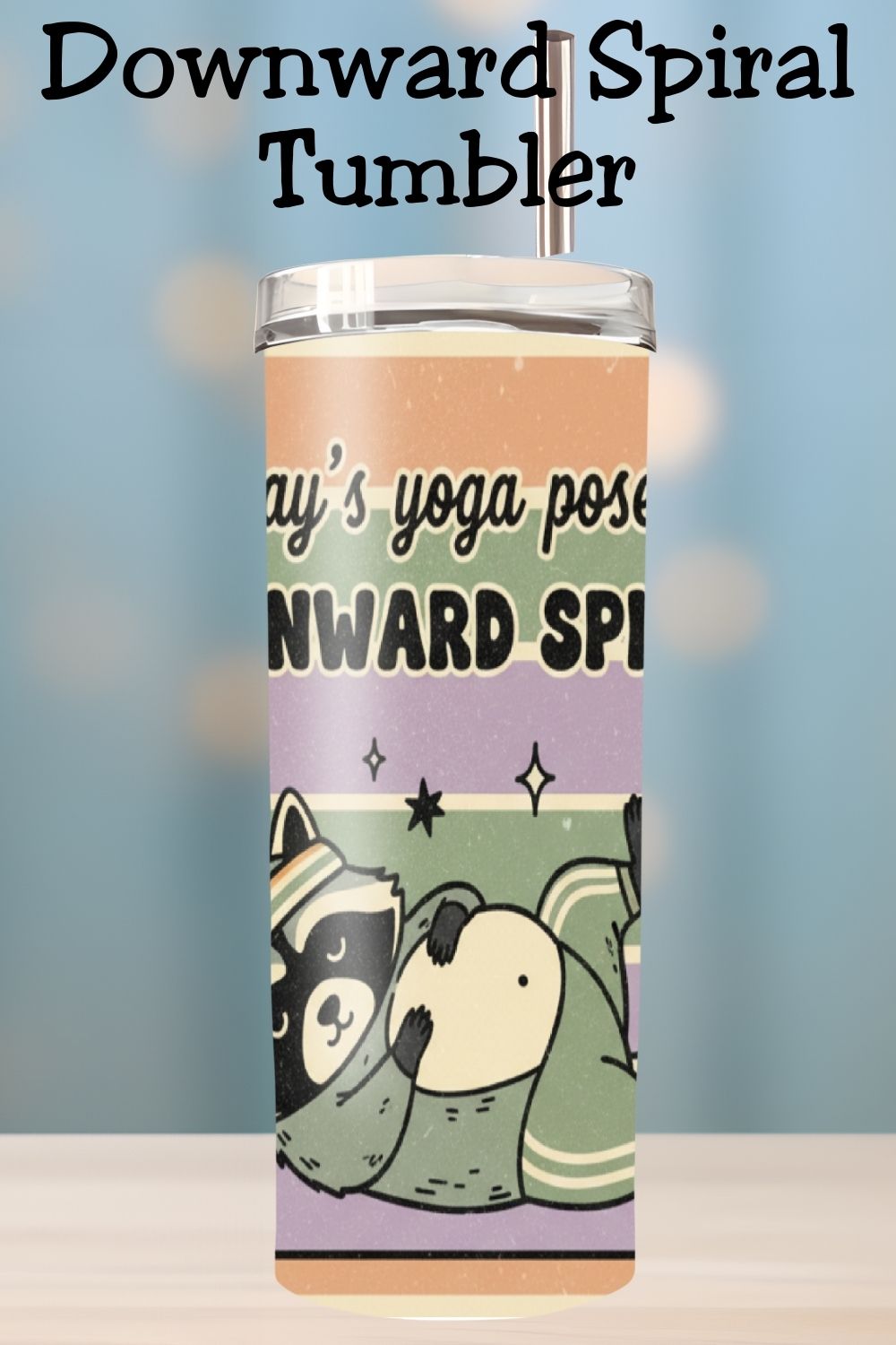 This funny raccoon yoga design is the definition of relatable. The “downward spiral” pose pairs cute raccoon art with lighthearted mental health humor, making it a trending PNG design for sublimation tumblers, shirts, and sticker design projects. Perfect for creators looking for a popular PNG that connects with anxiety humor and cute, funny PNG designs customers love.