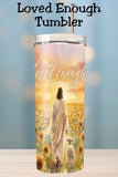 A beautiful reminder that no one is forgotten. This Jesus Leaves the 99 faith tumbler features the message “Loved Enough to Be Found,” inspired by the parable of the Lost Sheep. Perfect for Christian gifts, daily encouragement, church events, and faith-filled home routines.