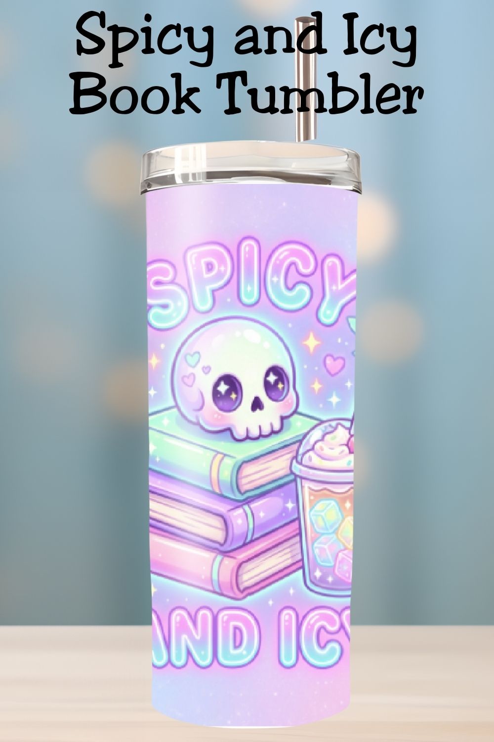I like my books spicy and my coffee icy ☕📚 This funny bookish tumbler is perfect for book club readers, book nerds, and coffee lovers who live on iced coffee and spicy reads. A must-have BookTok favorite for every book lover.