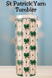 Cozy meets festive 🍀 This St. Patrick’s Day tumbler features a shamrock faux yarn cable knit design that looks like a cozy green sweater wrapped around your cup. Perfect for 20oz skinny tumblers, sublimation projects, DIY gifts, and small business makers looking for a seamless St Patrick’s Day tumbler wrap.
