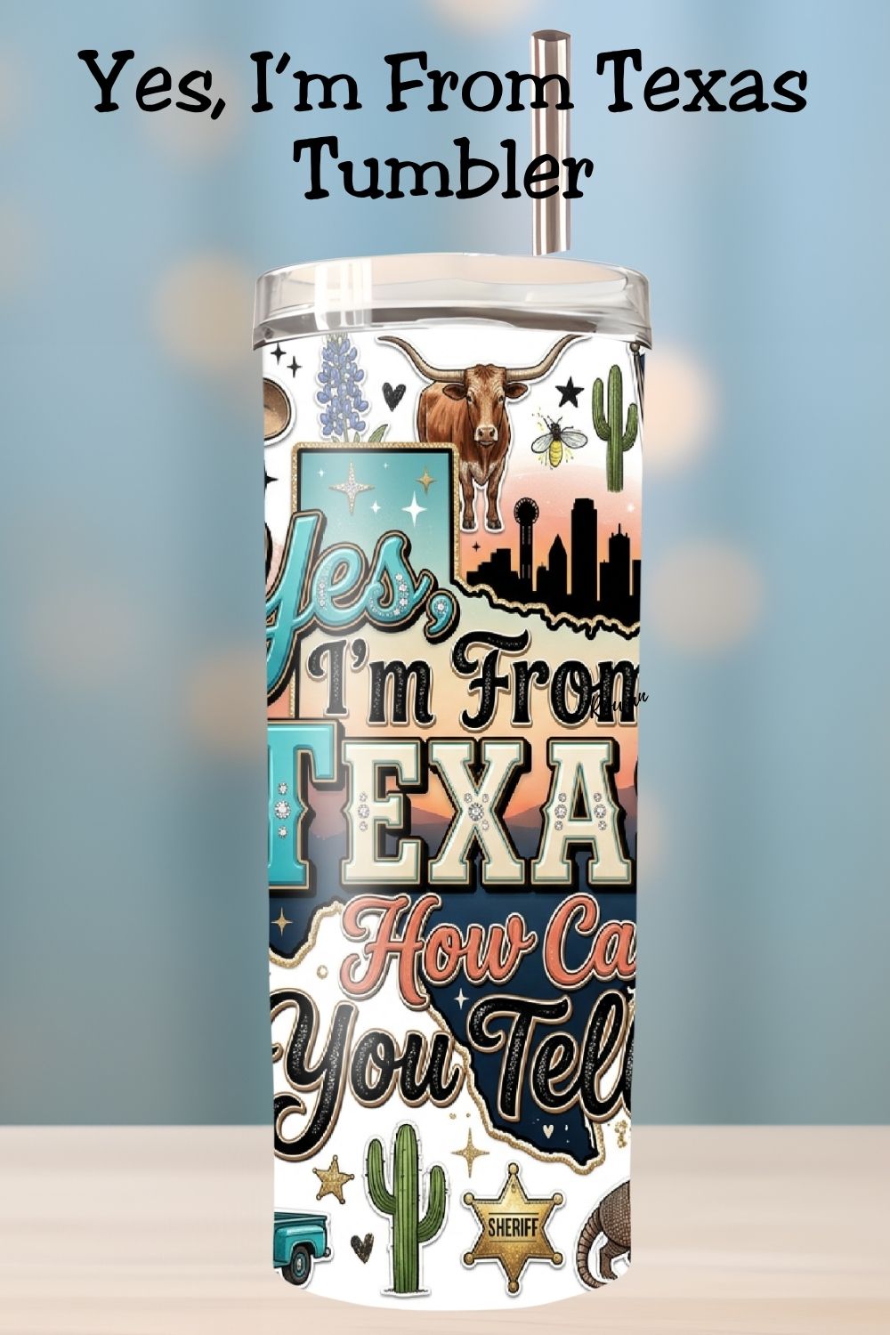Texas Pride Tumbler and Tumbler Wrap PNG  *1062