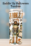 Western Halloween Frog Tumbler and Tumbler Wrap *1095
