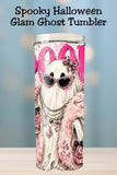 Glam Ghost Pink Halloween Tumbler and Tumbler Wrap PNG *1085