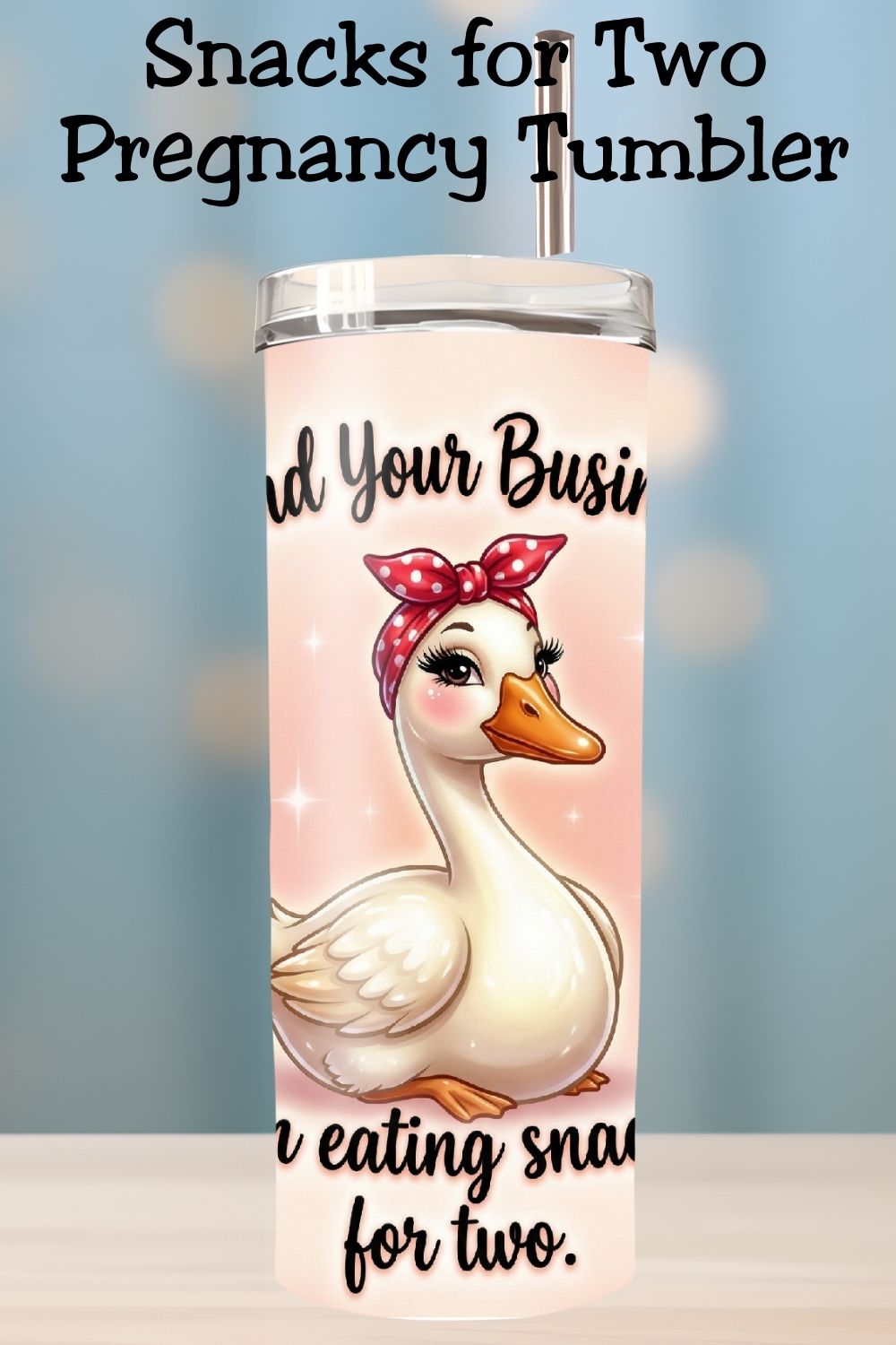 Pregnancy cravings are real — and this Funny Pregnant Goose Eating for Two tumbler says exactly what you’re thinking. If you’re in your “snacks for two” era, this Mind Your Business maternity cup is the perfect daily reminder that your cravings are valid. Cute animal pregnancy humor meets glossy retro bandana style, making this the ultimate pregnancy tumbler for coffee runs, pickle cravings, and maternity photo moments. Whether you choose the physical cup or the PNG sublimation file, this eating for two pre