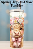 Looking for a unique Mother’s Day gift idea? 💐 This floral highland cow tumbler is perfect for moms who love cozy coffee cups, farmhouse style, and sweet spring designs. Available as a physical tumbler or PNG digital download.