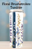 Looking for the perfect spring floral tumbler? This Floral Brushstroke tumbler features soft watercolor wildflowers layered over vertical brushstrokes with subtle gold foil accents for a modern boutique look. The cool periwinkle, sage, and muted plum tones make this the ultimate spring tumbler gift for Mother’s Day, birthdays, bridesmaids, or anyone who loves feminine floral drinkware. Available as a ready-to-ship 20oz skinny tumbler or a high-resolution PNG sublimation wrap for makers.