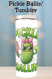 Obsessed with pickleball? This Pickle Ballin PNG is the perfect funny pickleball design for tumblers, mugs, and summer drinkware. Featuring a cute pickle character, this pickleball PNG works great as a tumbler mug wrap, sublimation design, or PNG for shirts. A must-have funny summer PNG for pickleball lovers and trendy handmade gifts.
