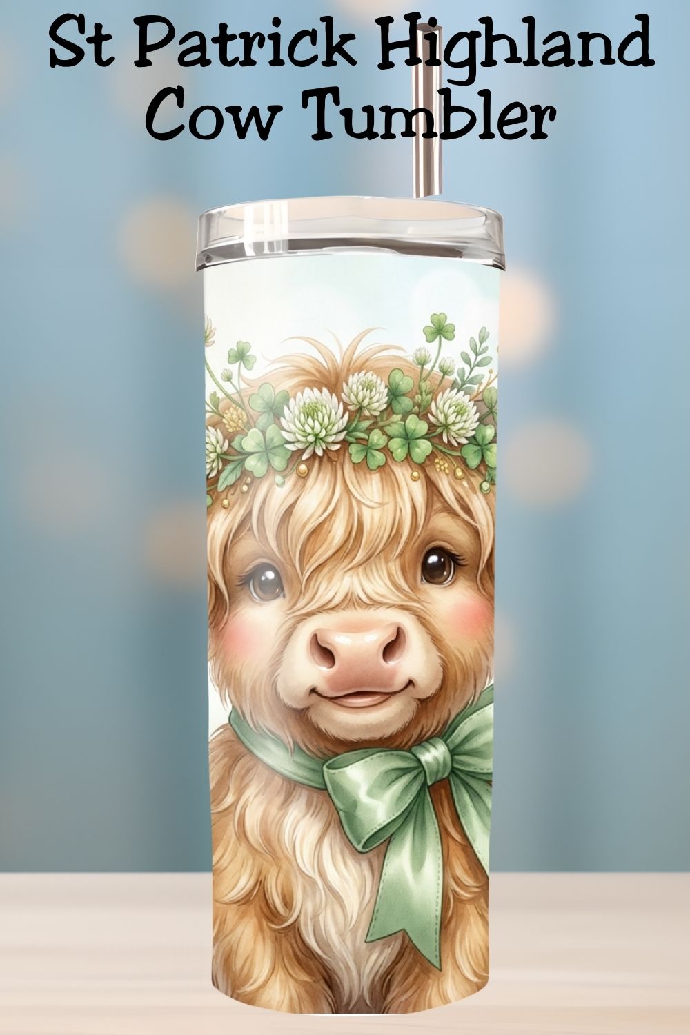 Looking for a cute St. Patrick’s Day tumbler idea? 🍀 This lucky highland cow tumbler is perfect for spring coffee cups, festive drinkware, and handmade gift ideas. Available as a finished tumbler or a PNG digital download for sublimation makers.