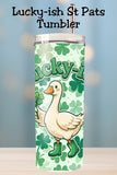 Need a fun St. Patrick’s Day gift idea for teachers or classroom staff? This Lucky-ish Goose tumbler is the perfect March surprise. Featuring a cute white goose in green rain boots holding a lucky clover, this shamrock-themed drinkware makes a sweet and slightly sassy seasonal gift. Great for teacher appreciation, classroom parties, and Irish-themed school celebrations. A playful alternative to traditional leprechaun decor!