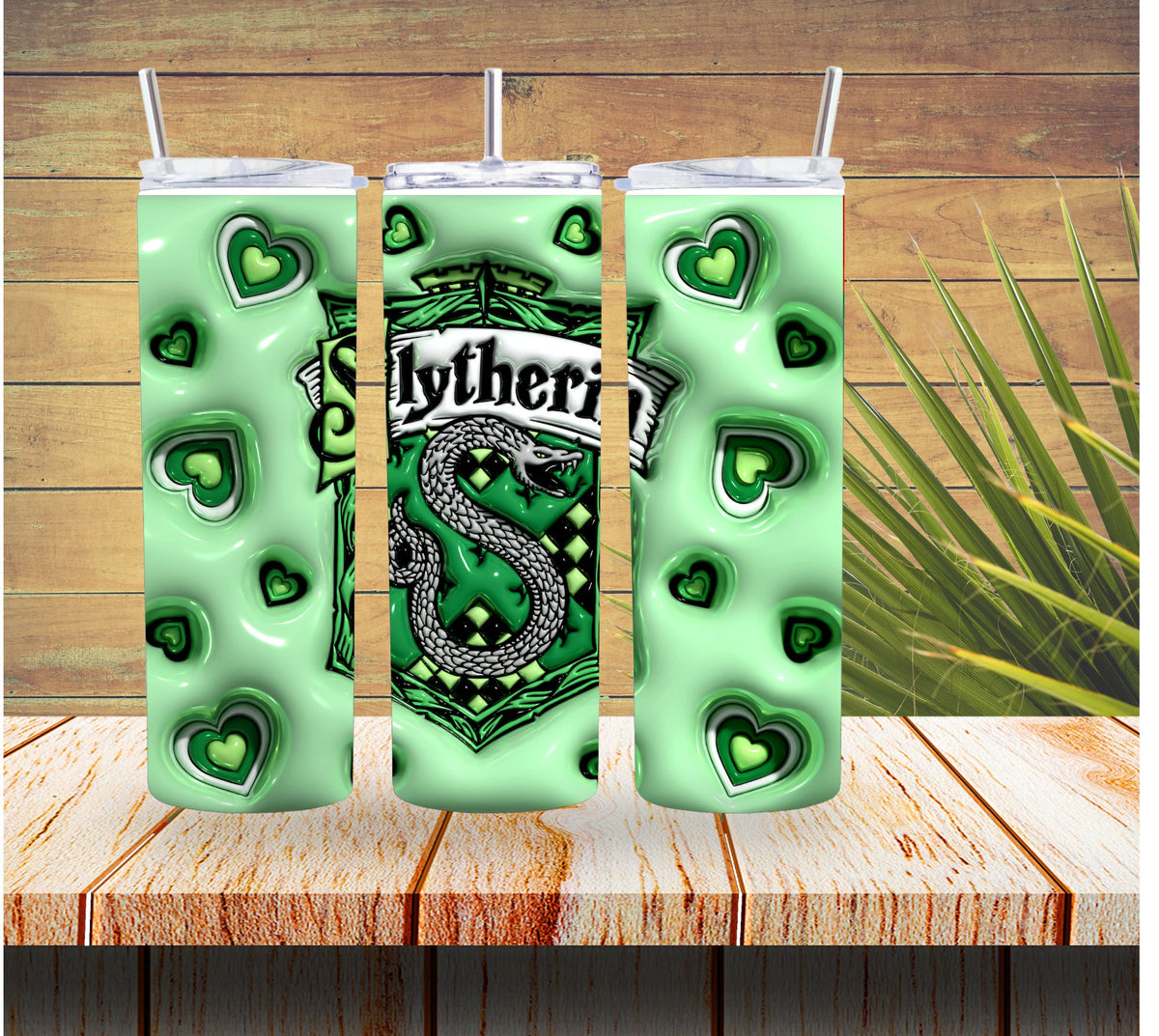 Puffy Slytherin Harry Potter Tumbler  *223