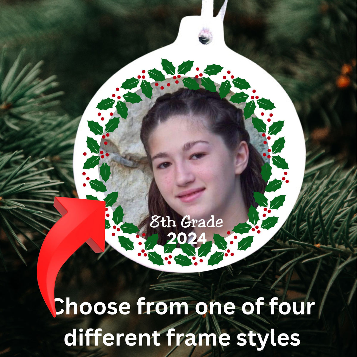 School Year Photo Christmas Ornament