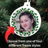 School Year Photo Christmas Ornament