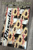 Personalized Fall Sunflowers Notebook Gift Set