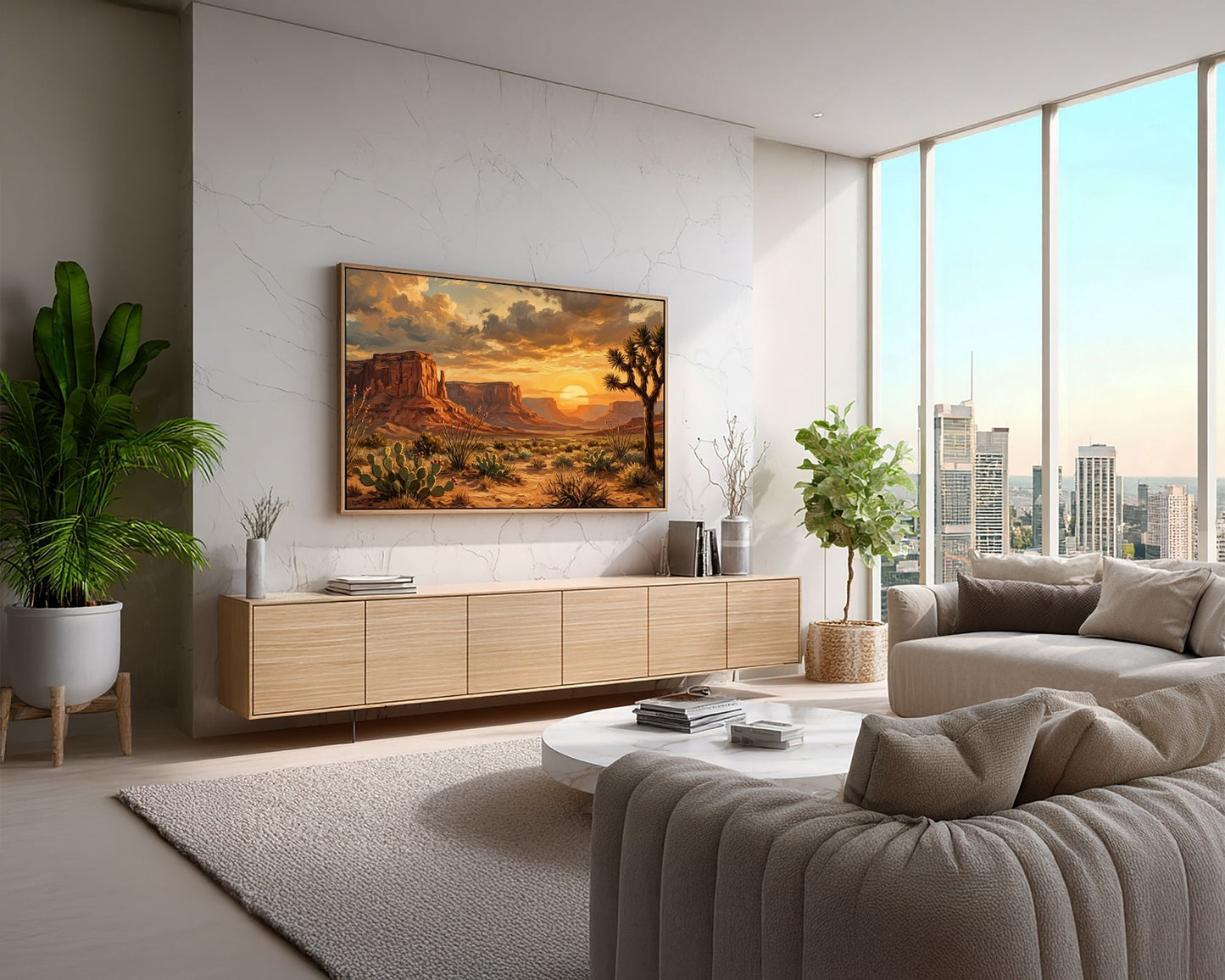 Desert Sunset Frame TV Art – Southwest Boho Landscape Digital Download