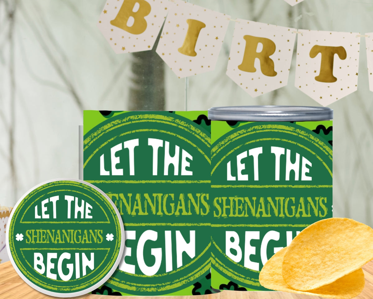 Let The Shenanigans Begin Pringles Can Label Printable