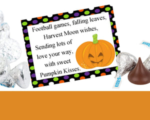 Pumpkin Kisses Printable Halloween Bag Topper
