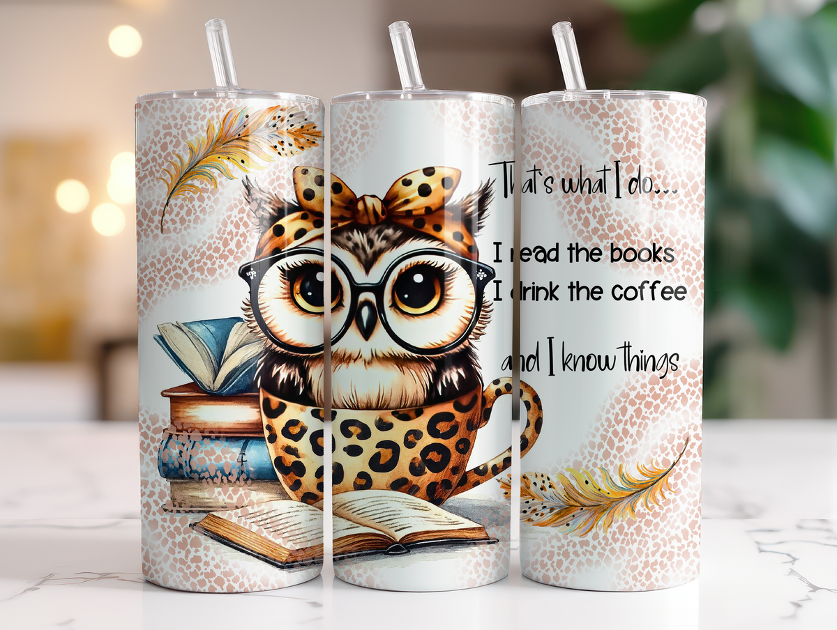 Read Books Drink Coffee Know Things 20 ounce Stainless Steel Tumbler   *599