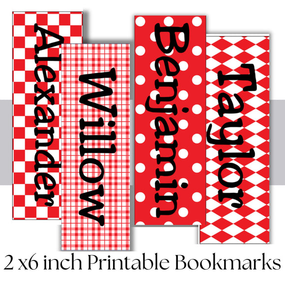 Colors Name Printable Bookmark Canva Template