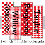 Colors Name Printable Bookmark Canva Template