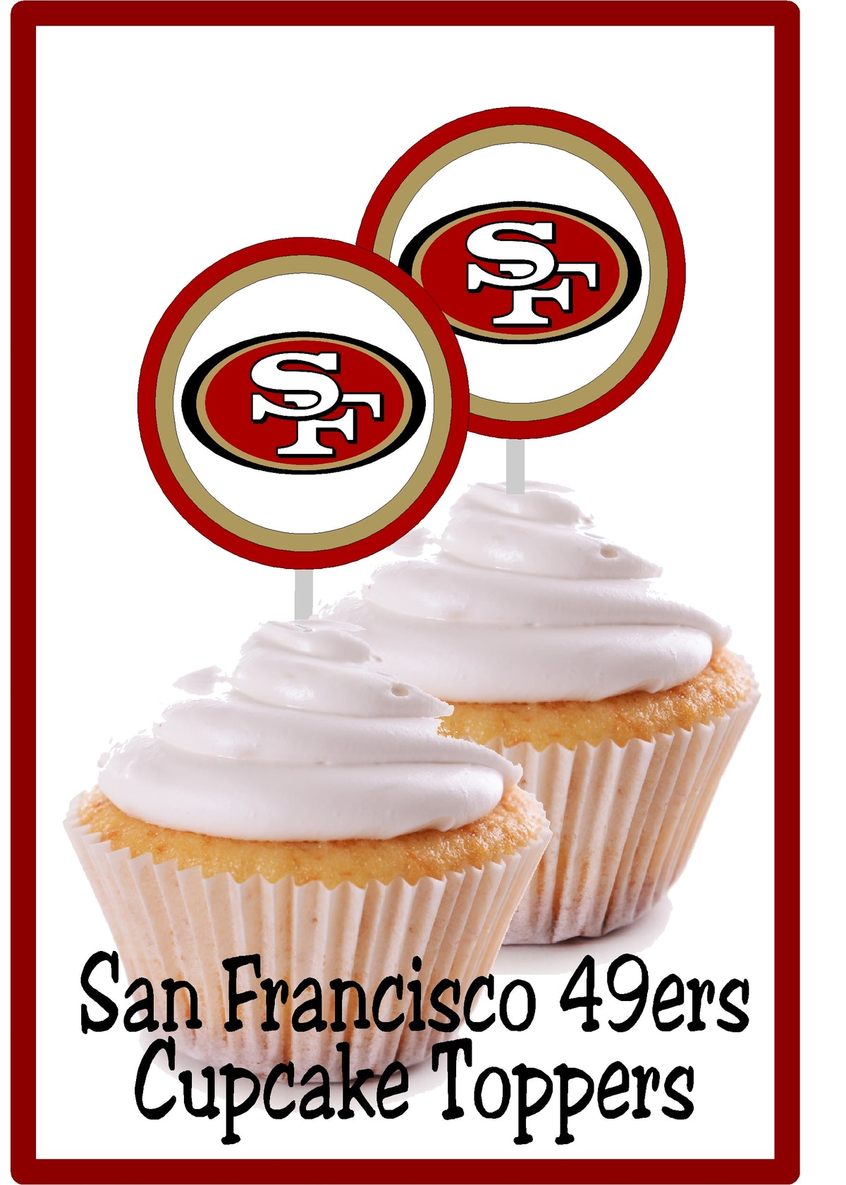 49ers Cupcake Topper Printable