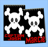 Pirate Skull and Crossbones Personalized Notebook Party Favors