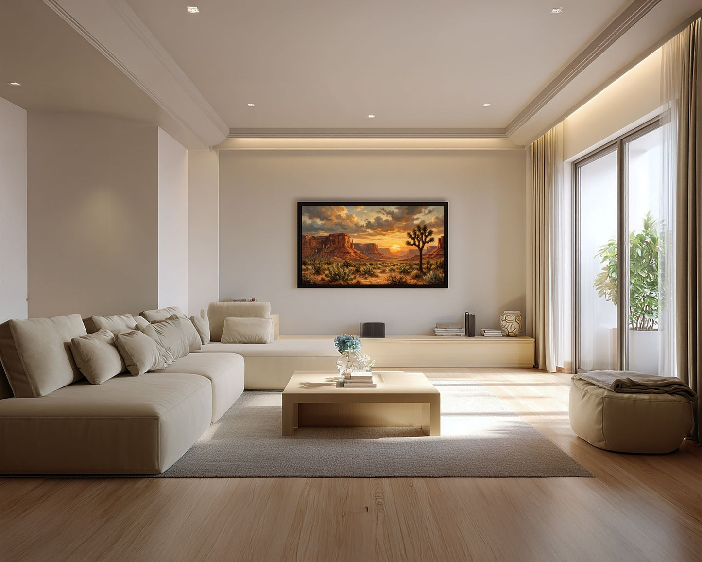 Desert Sunset Frame TV Art – Southwest Boho Landscape Digital Download