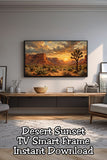 Desert Sunset Frame TV Art – Southwest Boho Landscape Digital Download