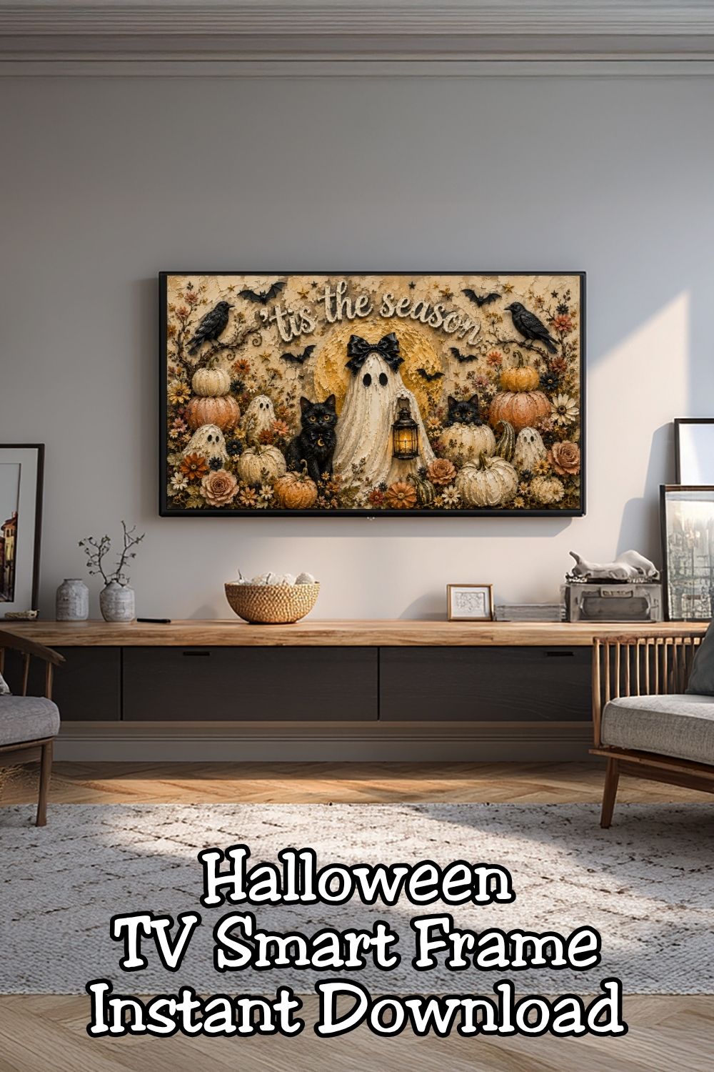 'Tis the Season' Halloween Frame TV Art