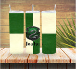 Snake Squares Personalized Slytherin Harry Potter Tumbler