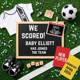 Soccer Pregnancy Announcement Canva Template – We Scored Baby Reveal