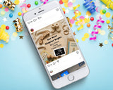 Our Next Chapter Book Themed Pregnancy Announcement Canva Template