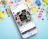 Player 3 Gamer Baby Announcement Canva Template