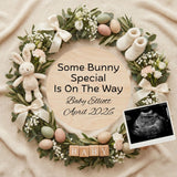 Some Bunny Special Easter Pregnancy Announcement Canva Template