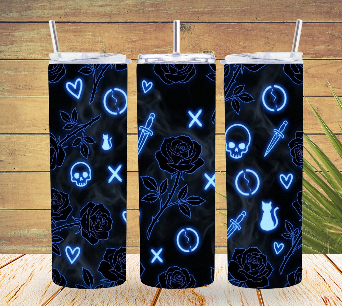 Lights Out Neon Dark Romance Tumbler Design  *868