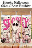 Glam Ghost Pink Halloween Tumbler and Tumbler Wrap PNG *1085