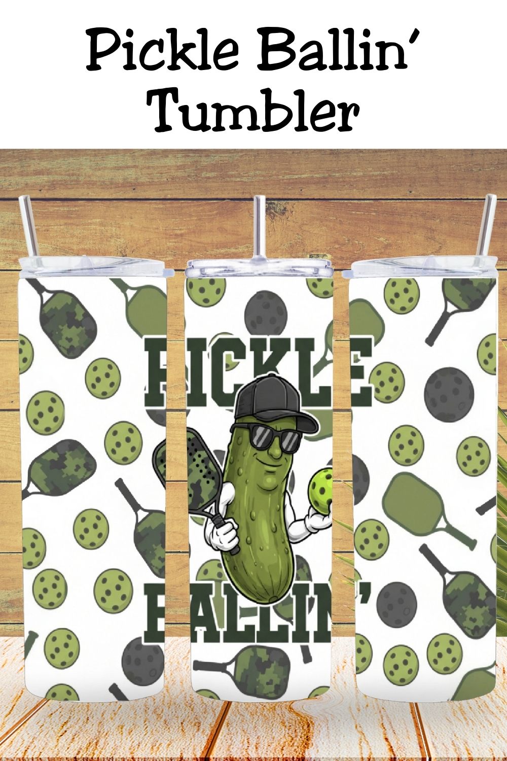Looking for a fun pickleball gift? This Pickle Ballin tumbler is available as a ready-made cup or a pickleball PNG for DIY projects. Use this pickleball clipart for tumbler mug wraps, PNG for shirts, and other sublimation designs that bring playful summer vibes.