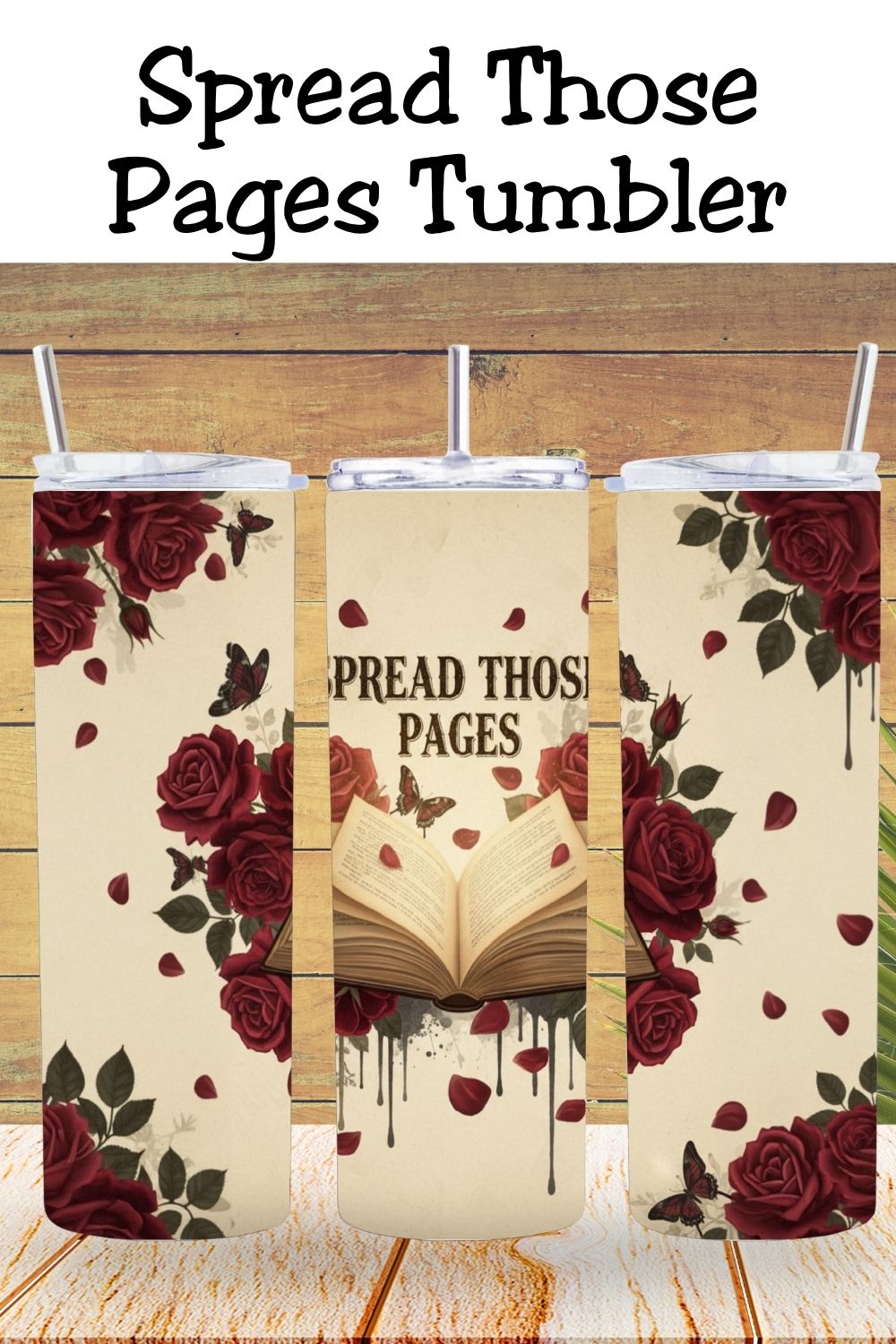 Create stunning book lover tumblers with this gothic romance tumbler wrap PNG or grab the finished physical tumbler for yourself. Designed for bibliophiles and dark romance readers, this seamless wrap is ideal for sublimation projects, book clubs, reader merch, and BookTok-inspired gifts.