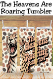 Sublimation sellers — this Christian tumbler wrap is a boutique bestseller waiting to happen. Retro cheetah artwork, animal print background, and bold Psalm 19:1 typography combine into a high-converting faith design customers are actively searching for. Perfect for 20oz skinny tumblers, Christian gift shops, market vendors, and western-inspired collections. Add this roaring cheetah wrap to your faith tumbler lineup and stand out.