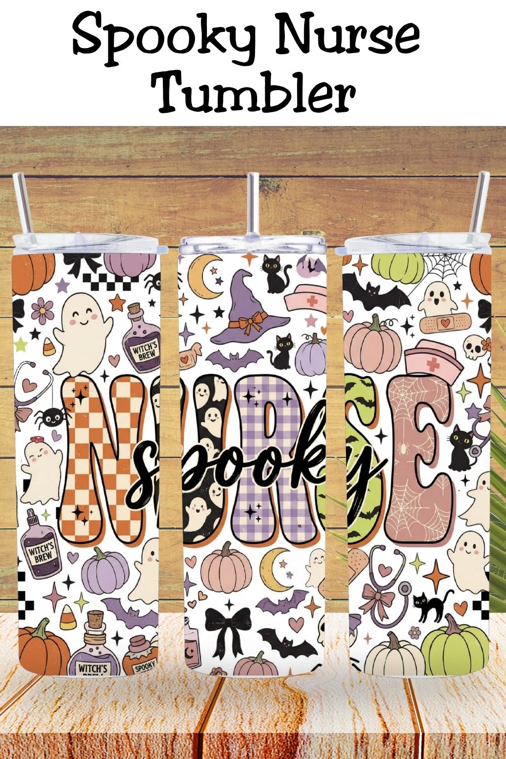 Spooky Nurse Tumbler and Tumbler Wrap *1098