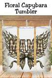 Looking for a trendy mama camo tumbler? This western-inspired Hunting Mama design blends rustic fall vibes with bold mom life style. Choose a ready-made tumbler or grab the PNG wrap to create your own camo mama cup.