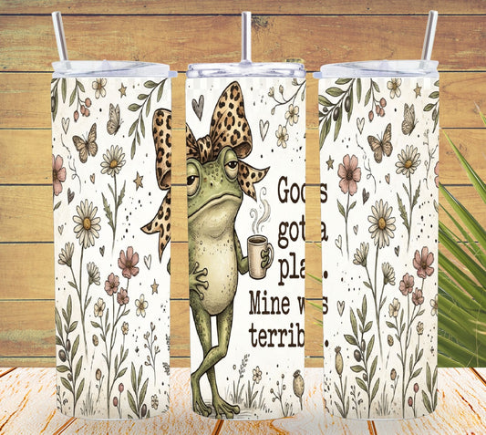 Funny Christian Frog Tumbler and Tumbler Wrap  *1100