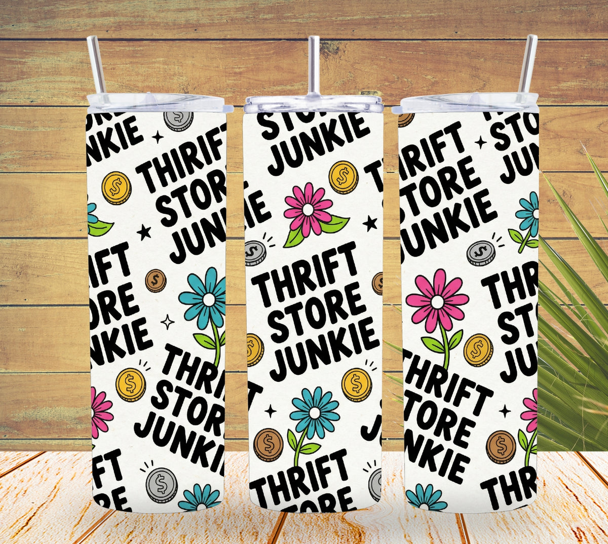 Thrift Store Junkie tumbler   *918