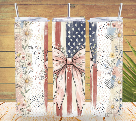 Coquette 4th of July Tumbler    *1014