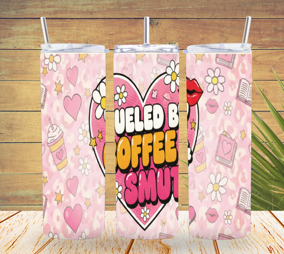 Fueled by Coffee & Smut – Bookish Tumbler   *891