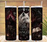 Dark Romantasy Dire Wolf Tumbler Tumbler and Tumbler Wrap  *1091