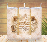 Highland Cow Yeehaw and Amen Tumbler   *853