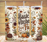 Basic Witches Love Fall Tumbler and Tumbler Wrap *1099