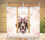 Camo Cutie Club GSP Tumbler – Coquette Hunting Dog Design   *867