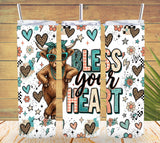 Bless Your Heart Tumbler Wrap PNG & 20oz Skinny Tumbler *1059
